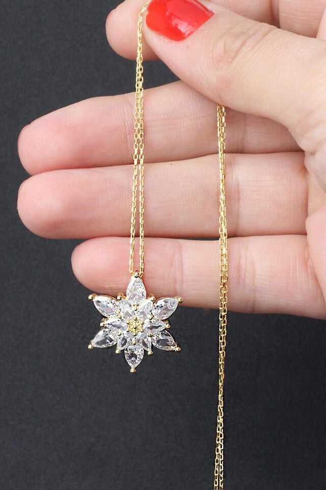 Yıldız Kolye Baget Silver Beyaz 925 Ayar Gümüş Zincir Kolye