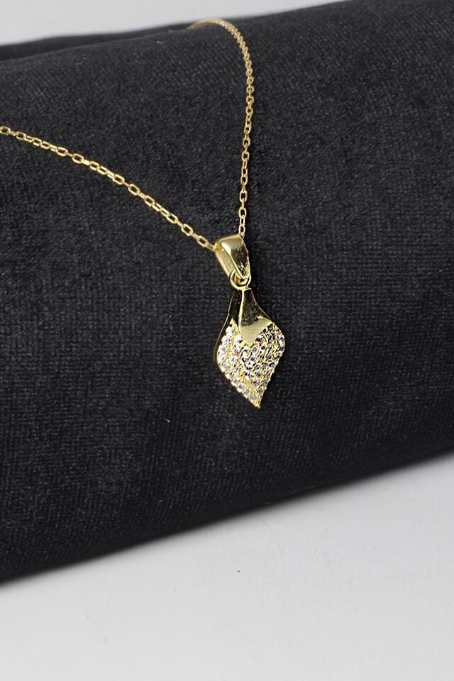 Damla Kolye Zirkon Taşlı 925 Ayar Gümüş Kolye