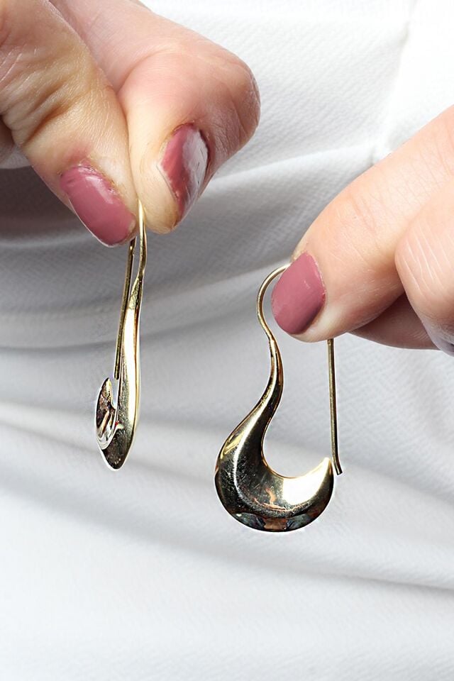 Geçmeli Kancalı Küpe 925 Ayar Gümüş Küpe