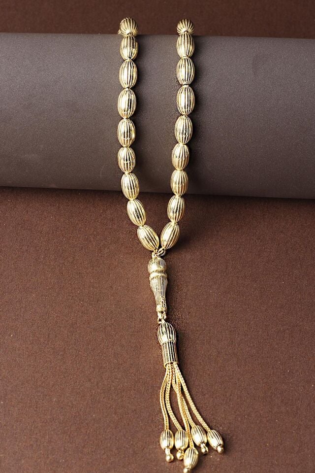 Tesbih Erkek Oval Silver Beyaz Bilek Boyu Gümüş 925 Ayar Tesbih