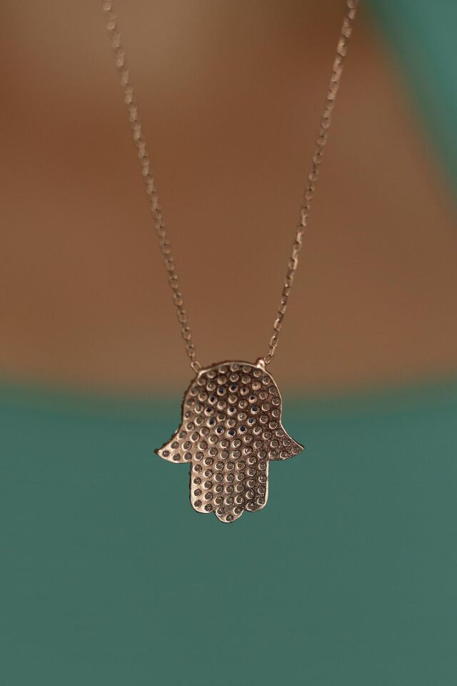 Fatma'nın Eli Nazar Göz Kolye - Rose