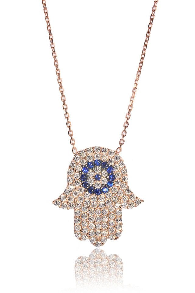 Fatma'nın Eli Nazar Göz Kolye - Rose