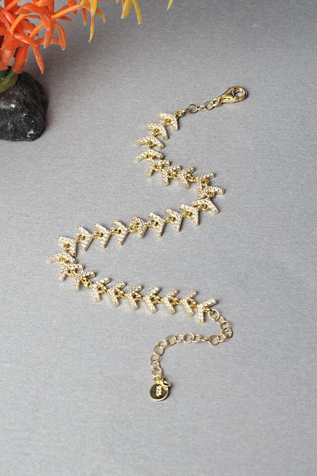 V Bileklik Gümüş Başak 925 Ayar Gümüş Bileklik