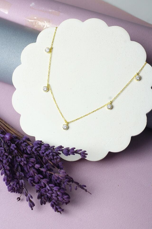 Şans Kolye Kadın Zirkon Taşlı 925 Ayar Gümüş Kolye