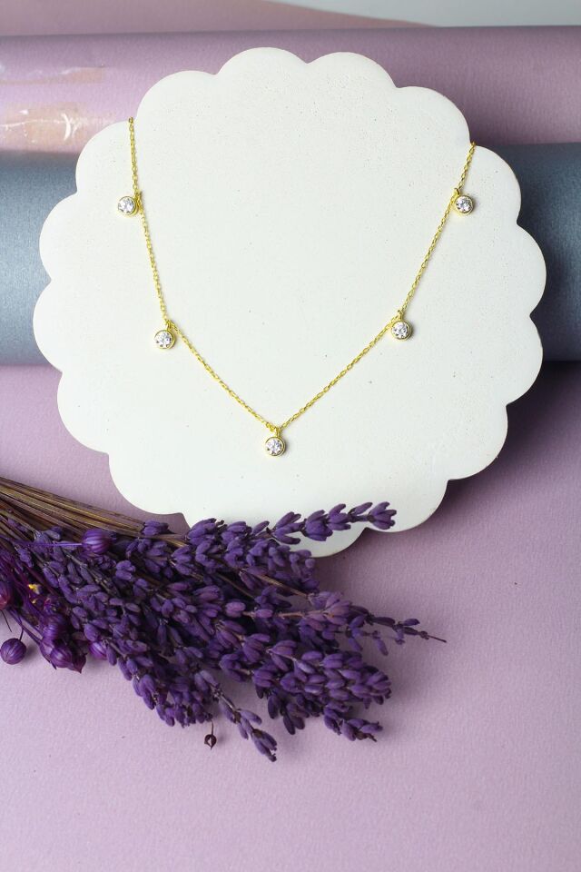 Şans Kolye Kadın Zirkon Taşlı 925 Ayar Gümüş Kolye