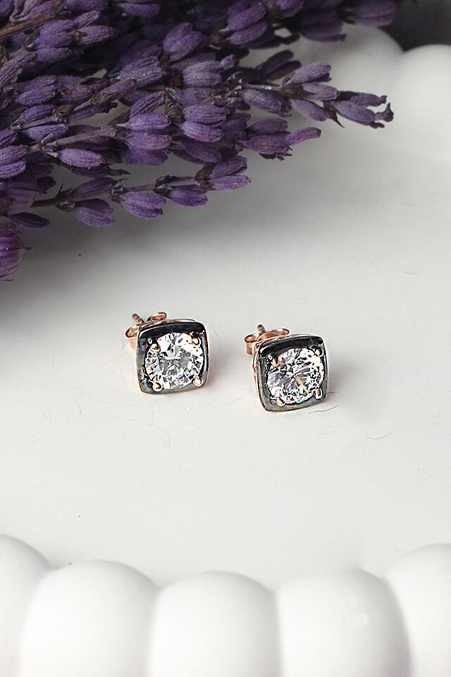 Zirkon Taşlı 925 Ayar Gümüş Küpe