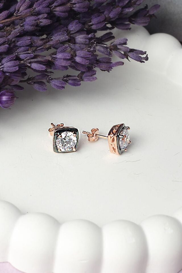 Zirkon Taşlı 925 Ayar Gümüş Küpe