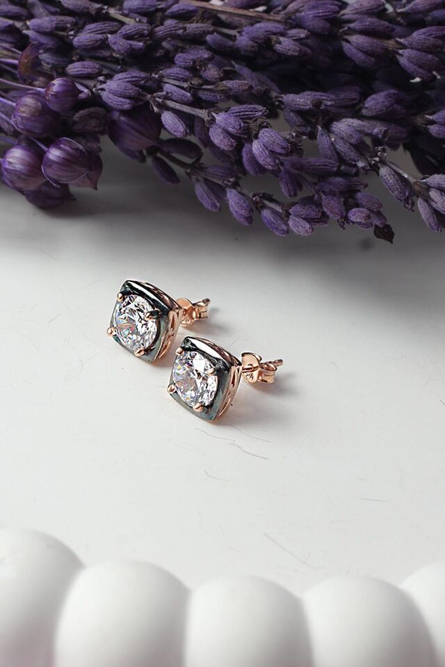 Zirkon Taşlı 925 Ayar Gümüş Küpe