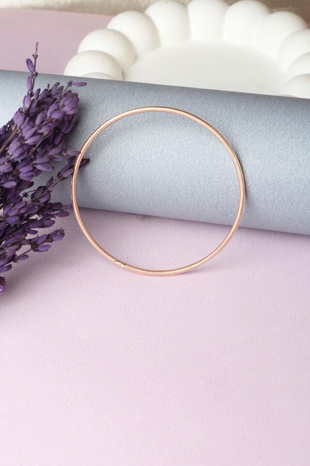 Ajda Bilezik Kibrit Çöpü Halka 925 Ayar Gümüş Bilezik