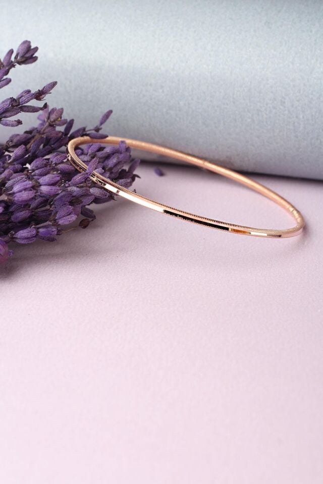 Ajda Bilezik Kibrit Çöpü Halka 925 Ayar Gümüş Bilezik