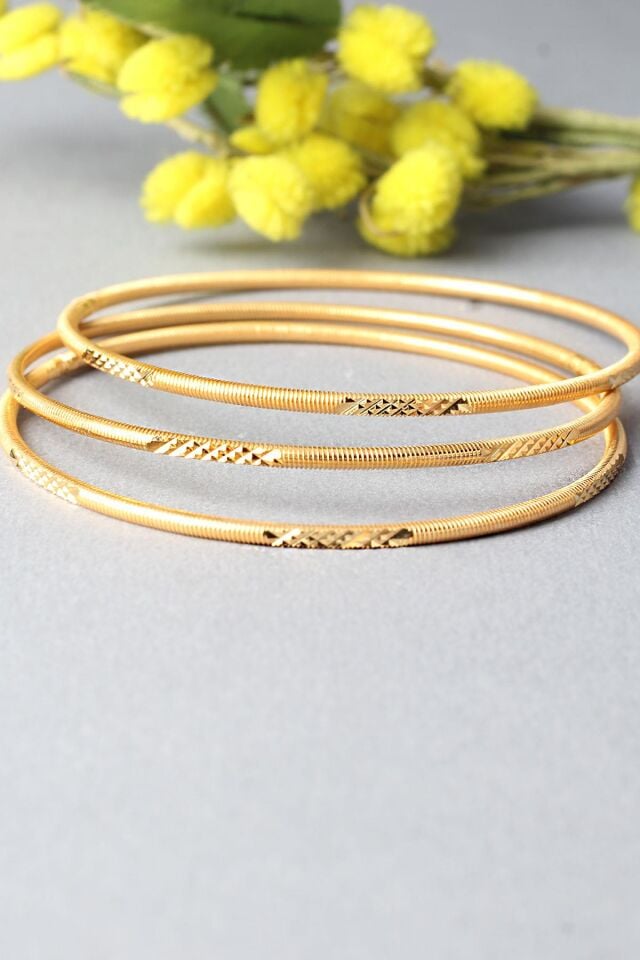 Ajda Bilezik Kibrit Çöpü Halka 925 Ayar Gümüş 3 'lü Desenli Bilezik