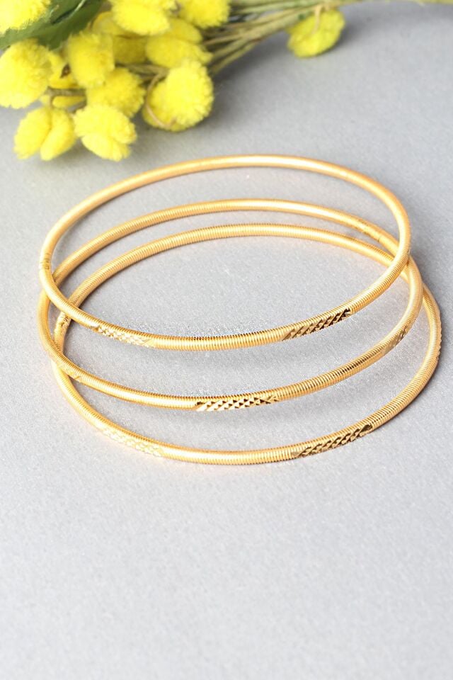 Ajda Bilezik Kibrit Çöpü Halka 925 Ayar Gümüş 3 'lü Desenli Bilezik