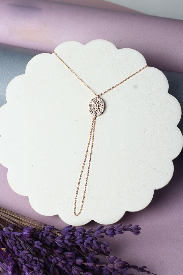 Şahmeran El Zinciri Oval Zirkon Taşlı 925 Ayar Gümüş Şahmeran