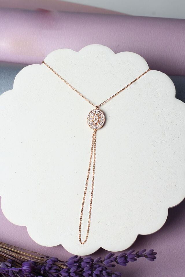 Şahmeran El Zinciri Oval Zirkon Taşlı 925 Ayar Gümüş Şahmeran