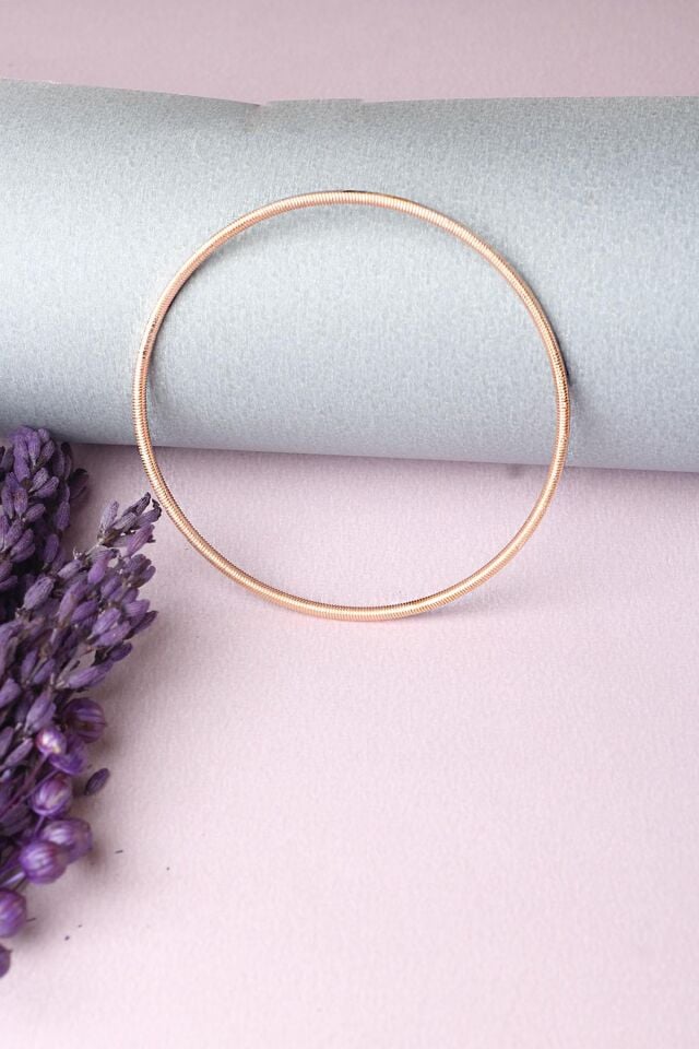 Ajda Bilezik Kibrit Çöpü Halka 925 Ayar Modern Gümüş Bilezik