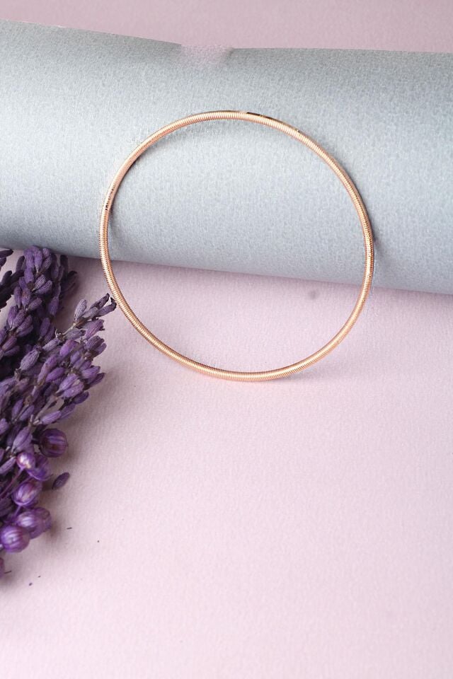 Ajda Bilezik Kibrit Çöpü Halka 925 Ayar Modern Gümüş Bilezik