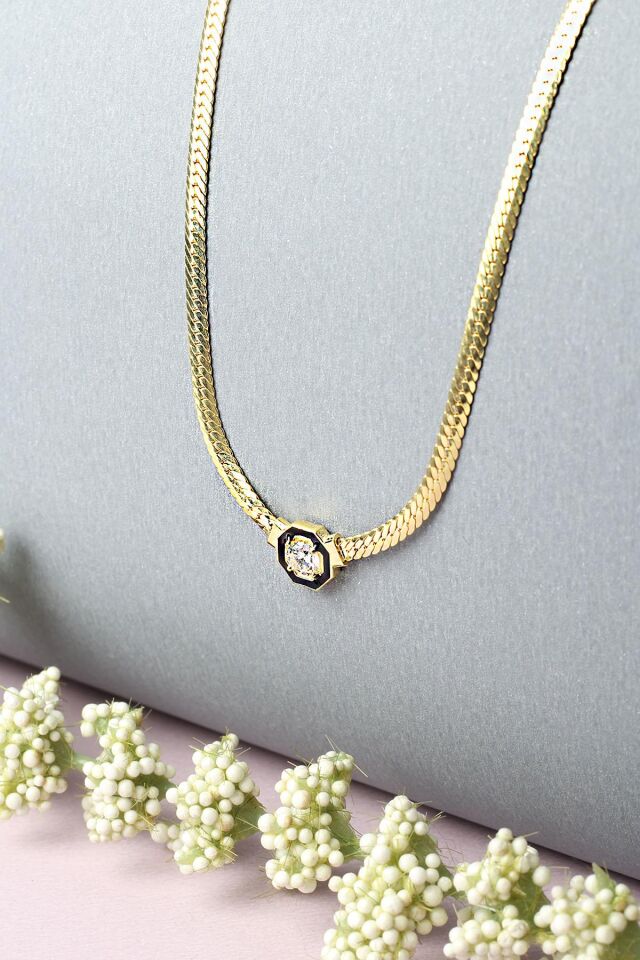 İtalyan Yassı Kolye 925 Ayar Gümüş Zincir Kolye