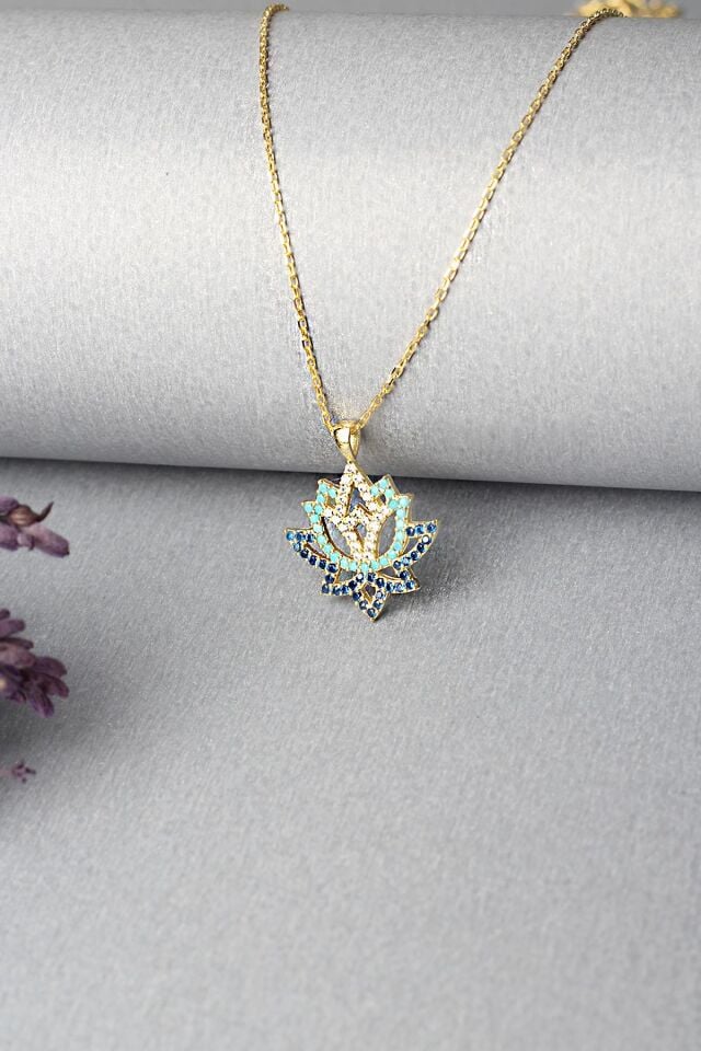 Lotus Yaşam Çiceği Kolye 925 Ayar Gümüş Kolye