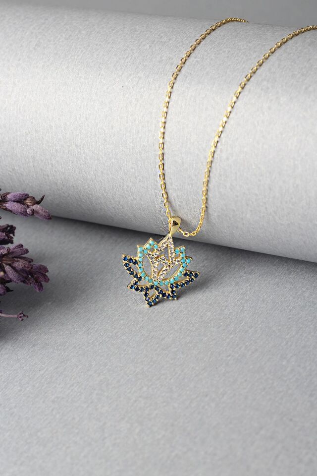 Lotus Yaşam Çiceği Kolye 925 Ayar Gümüş Kolye