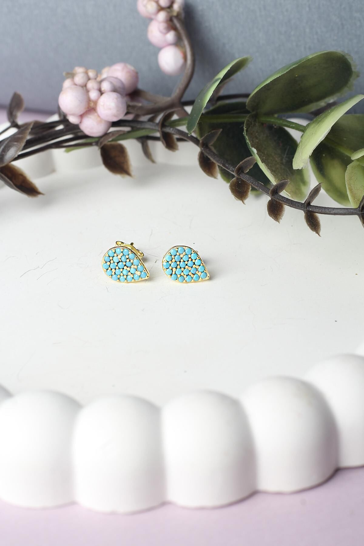 Damla Küpe Gümüş 925 Ayar Gümüş Küpe