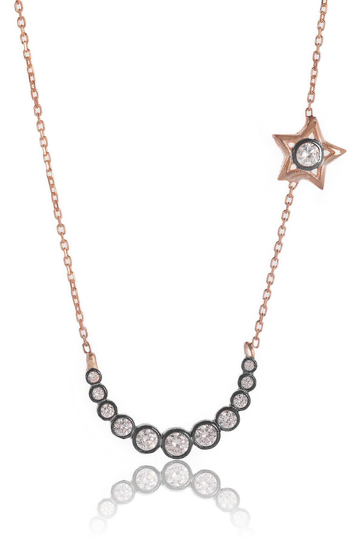Hilalli Yıldız Kolye - Rose KL-0078