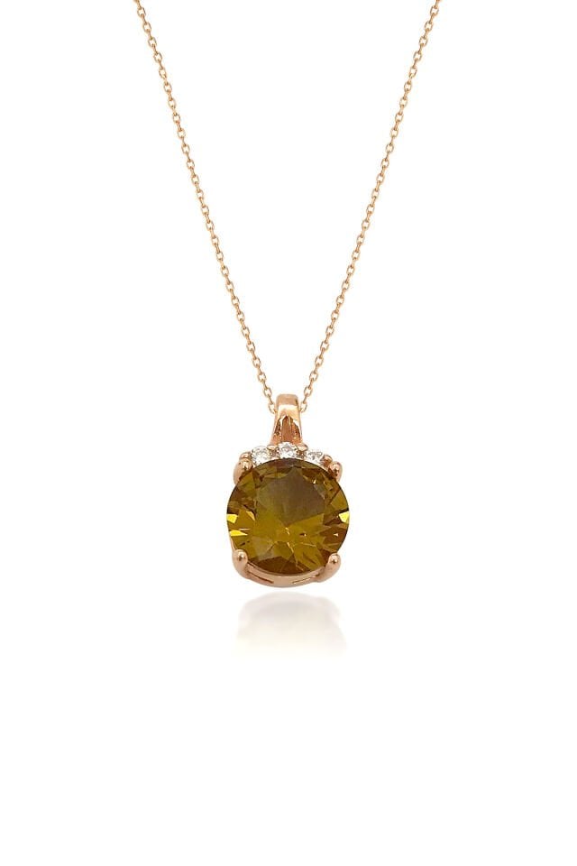 Round Zultanit Kolye - Rose