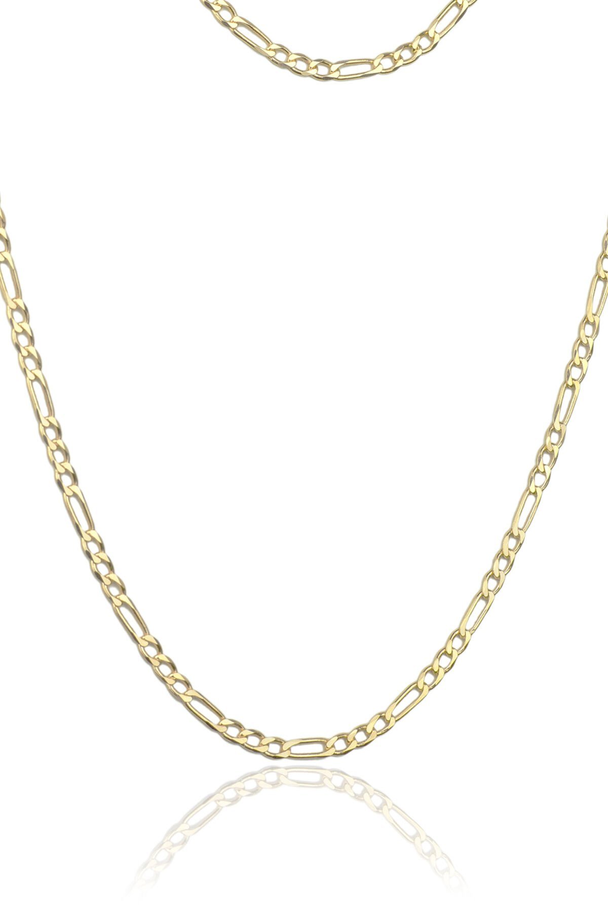 Kuş Gözü Zincir Kolye - Sarı Altın