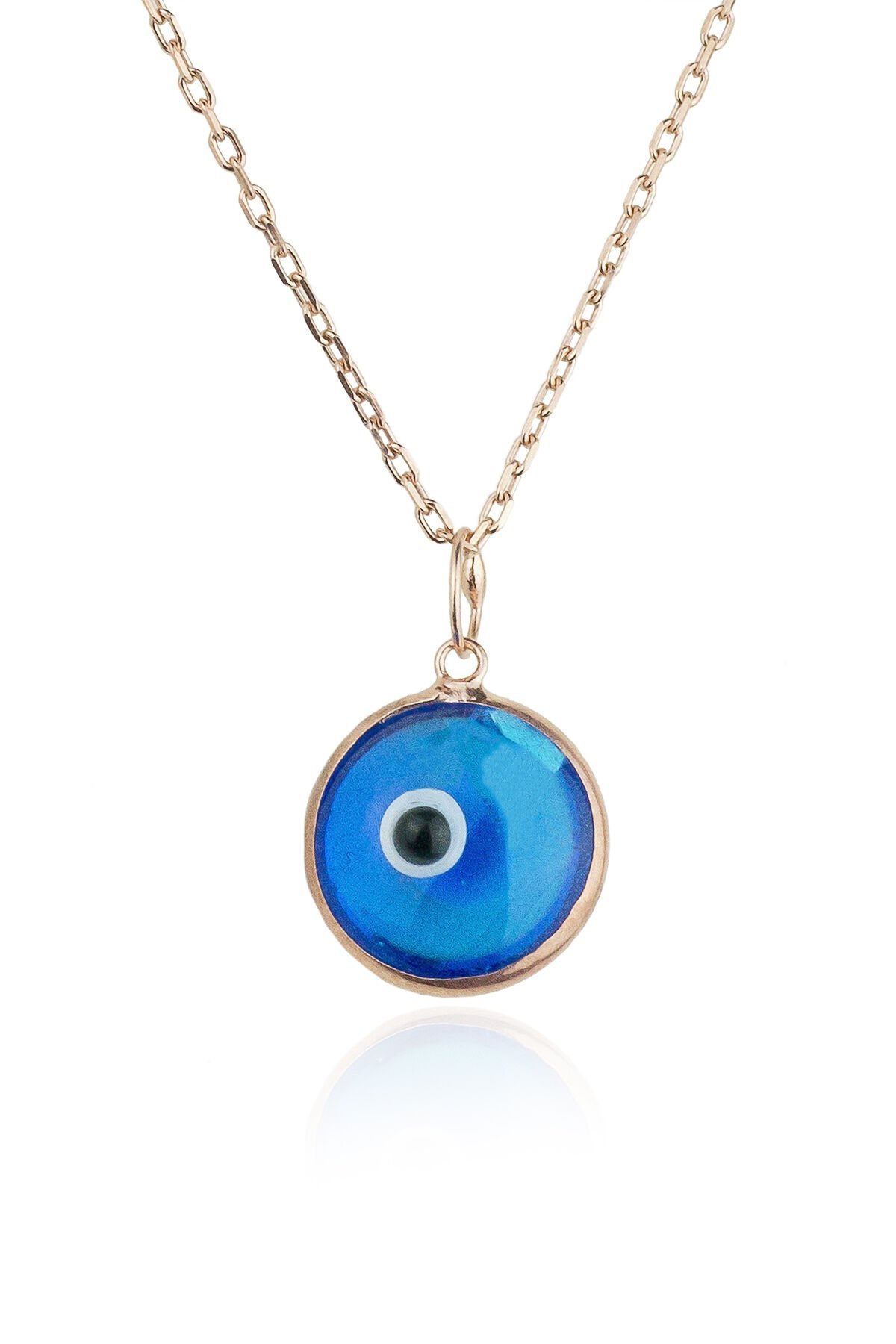 Açık Mavi Göz Kolye - Rose