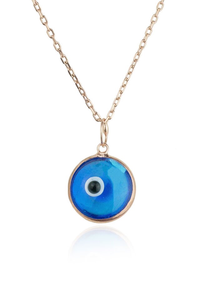 Açık Mavi Göz Kolye - Rose