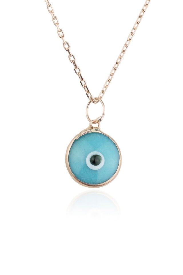 Firuze Rengi Göz Kolye - Rose