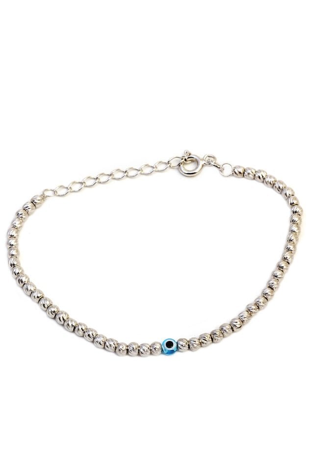 Nazar Boncuklu Bileklik - Gümüş Rengi