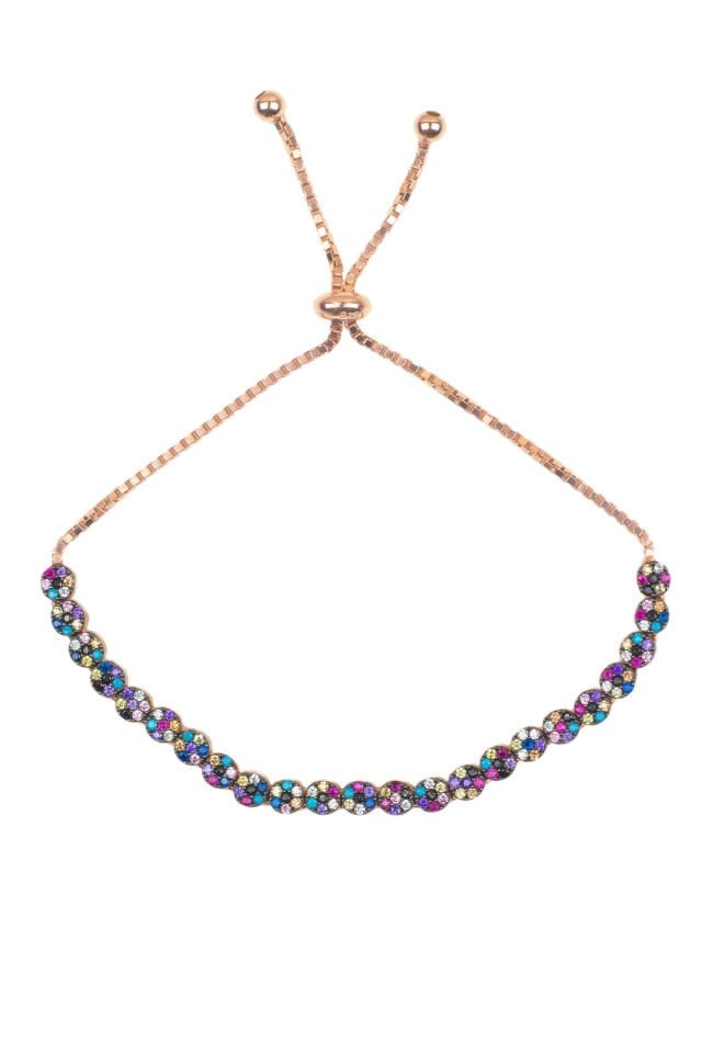 Yuvarlak Mix Bileklik - Rose