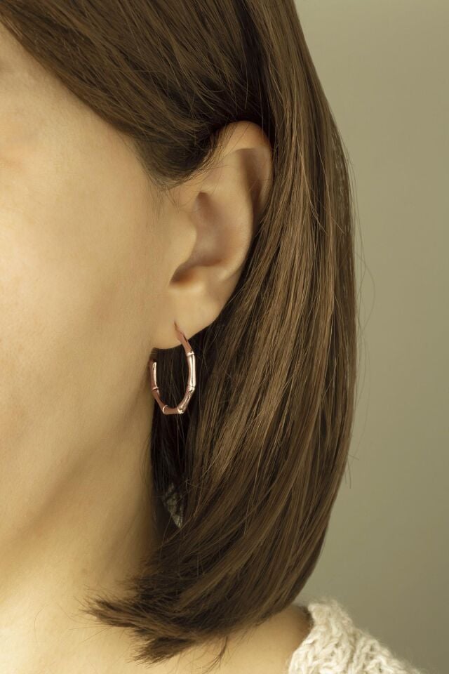 Yuvarlak Kemik Küpe - Rose