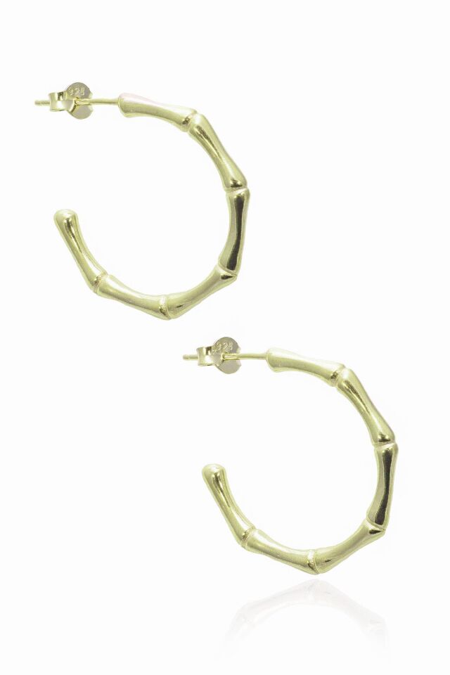 Yuvarlak Kemik Küpe - Sarı