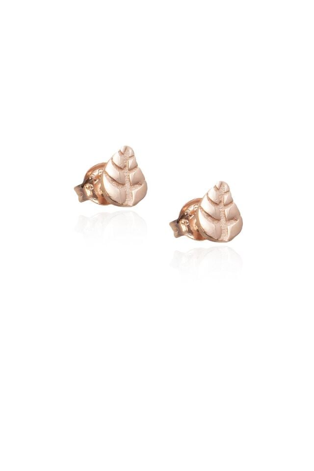 Mini Yaprak Küpe -Rose