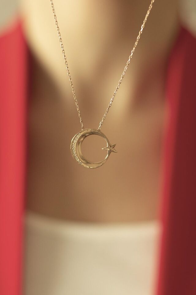 Ay Yıldız Kolye - Rose KL-0700