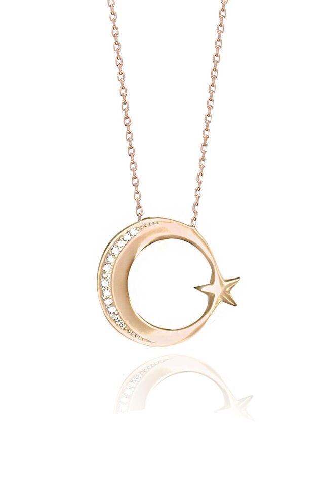 Ay Yıldız Kolye - Rose KL-0700