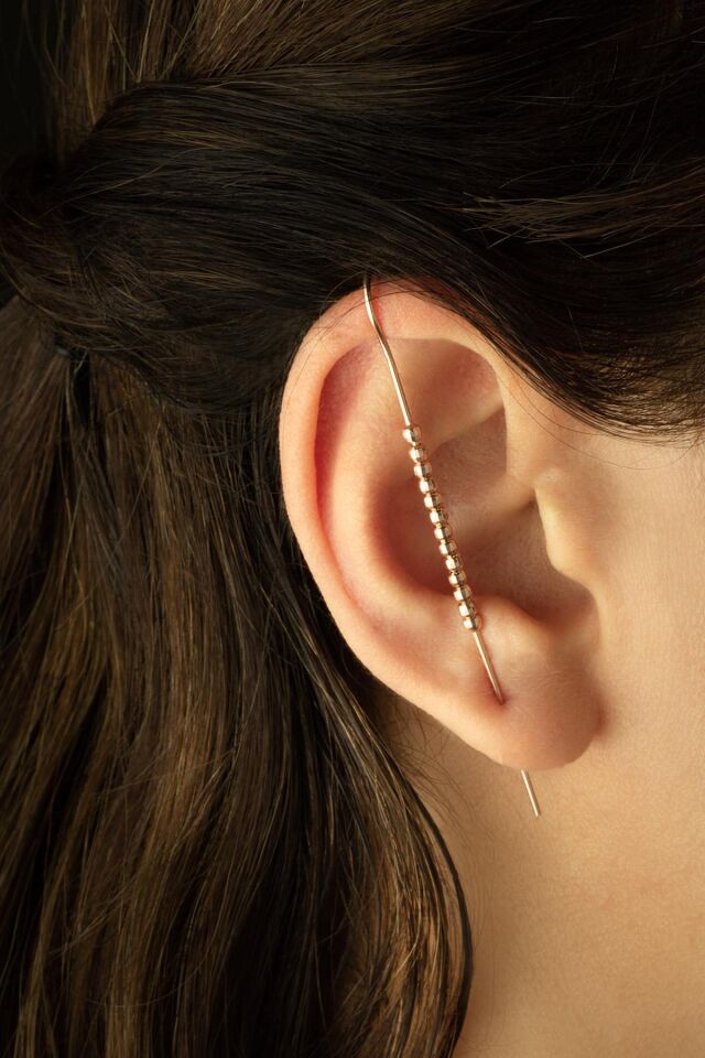 Dorika Toplu Baston Küpe - Rose