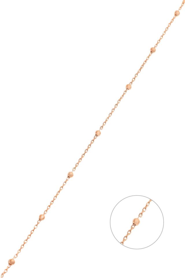 Toplu Gümüş Zincir Bileklik - Rose