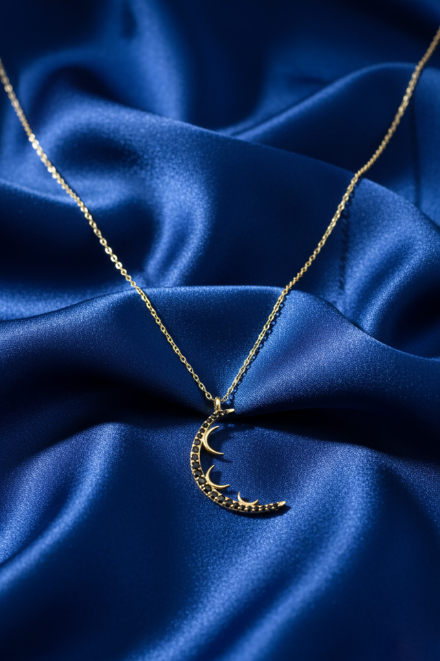 Hilal Model Gümüş Kolye