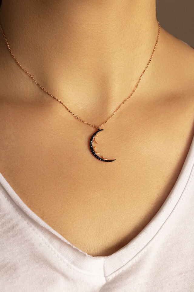 Hilal Model Gümüş Kolye