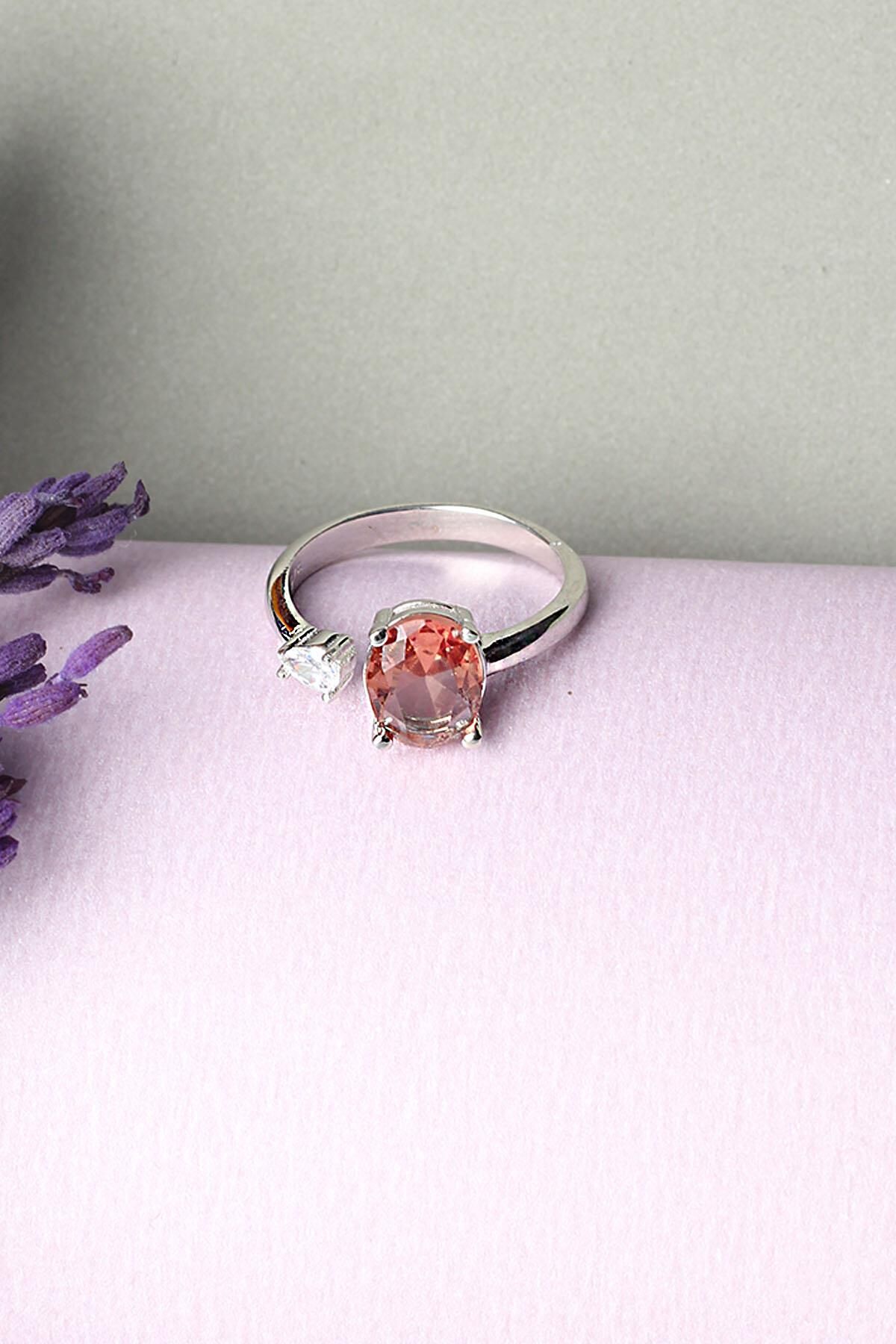 Ayarlanabilir Yüzük Gümüş Sultanit Zirkon Taşlı 925 Ayar Gümüş Yüzük