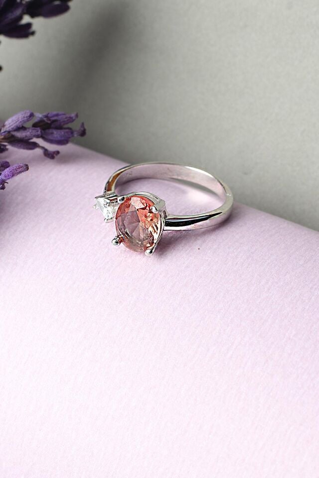 Ayarlanabilir Yüzük Gümüş Sultanit Zirkon Taşlı 925 Ayar Gümüş Yüzük