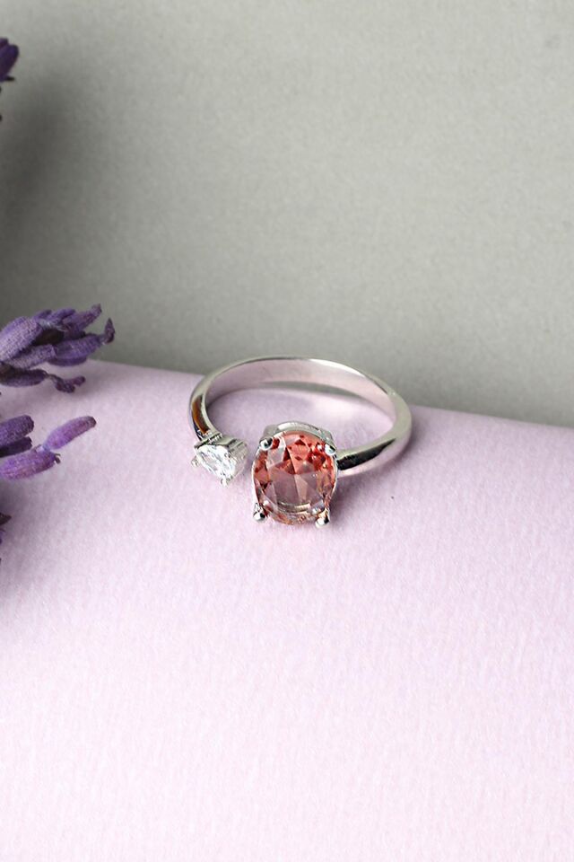 Ayarlanabilir Yüzük Gümüş Sultanit Zirkon Taşlı 925 Ayar Gümüş Yüzük