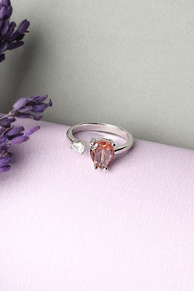 Ayarlanabilir Yüzük Gümüş Damla Sultanit 925 Ayar Gümüş Yüzük