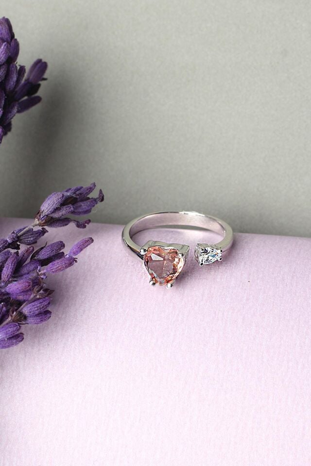 Ayarlanabilir Yüzük Gümüş Damla Sultanit 925 Ayar Gümüş Yüzük