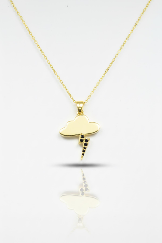 Bulut Kolye Şimşek 925 Ayar Gümüş