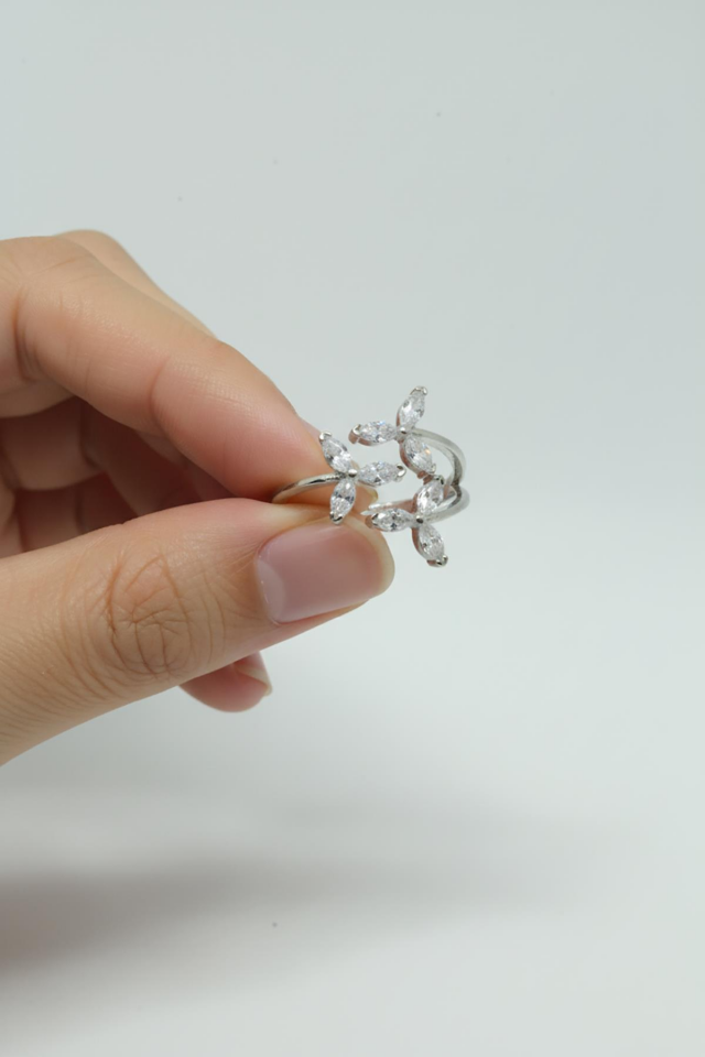 Kadın 925 Ayar Gümüş Ayarlanabilir Yüzük