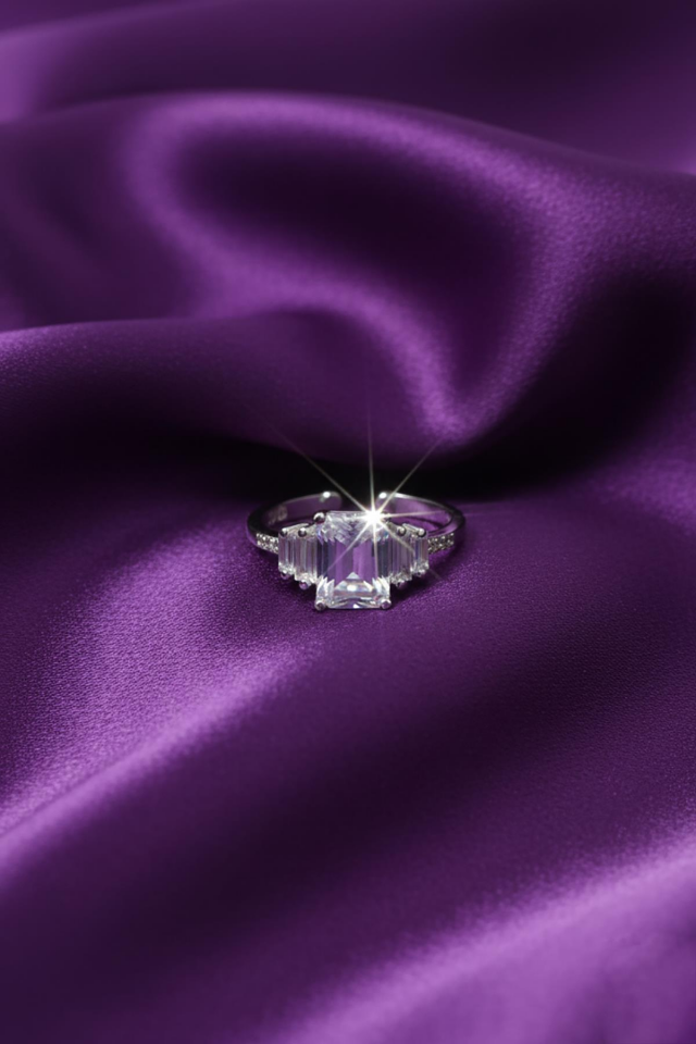 Kadın 925 Ayar Gümüş Ayarlanabilir Baget Yüzük