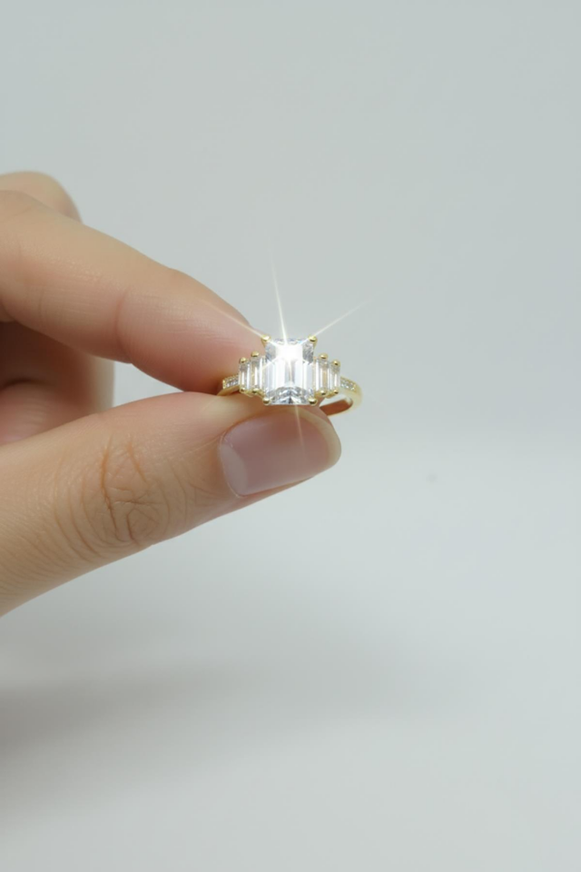 Kadın 925 Ayar Gümüş Ayarlanabilir Baget Yüzük